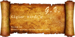 Gigler Virág névjegykártya