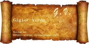 Gigler Virág névjegykártya